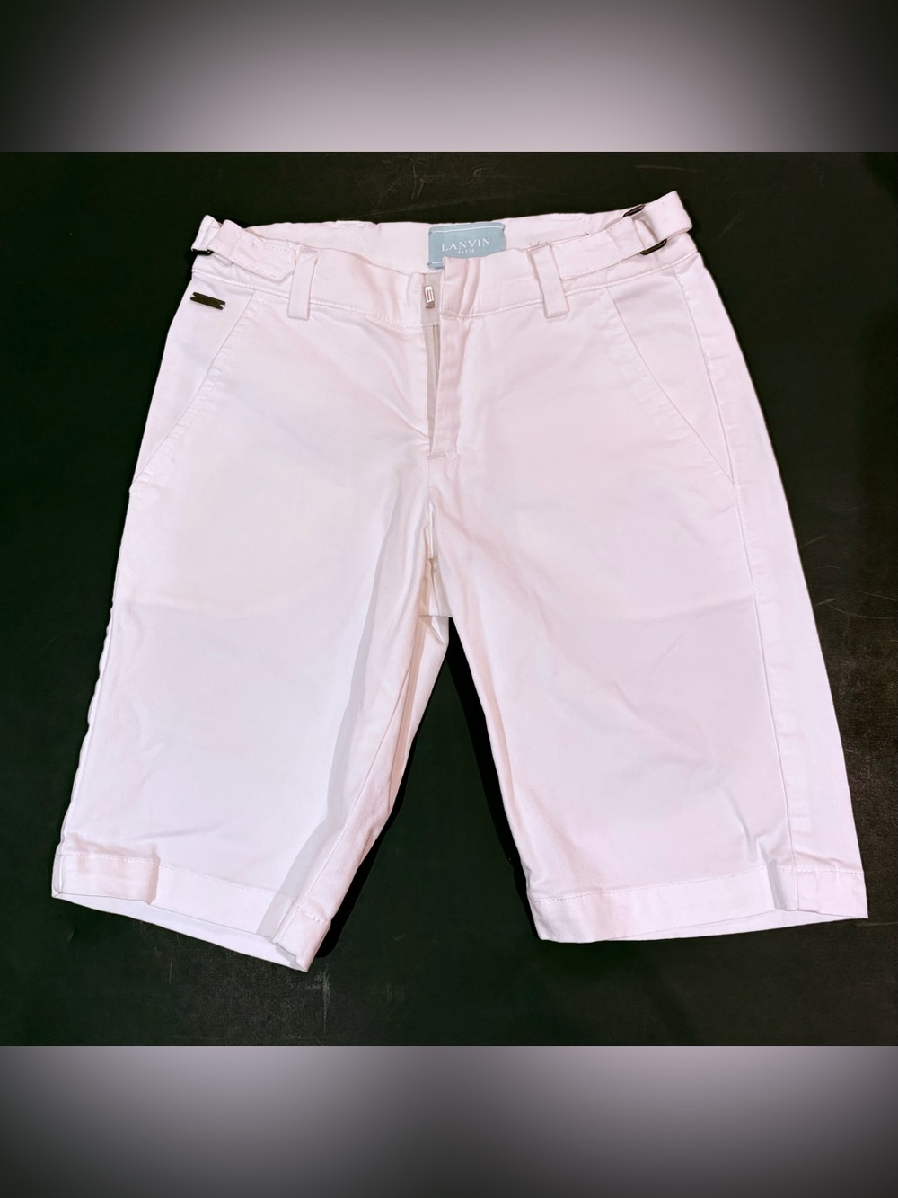 Lanvin Kids White Cotton Bermuda Shorts